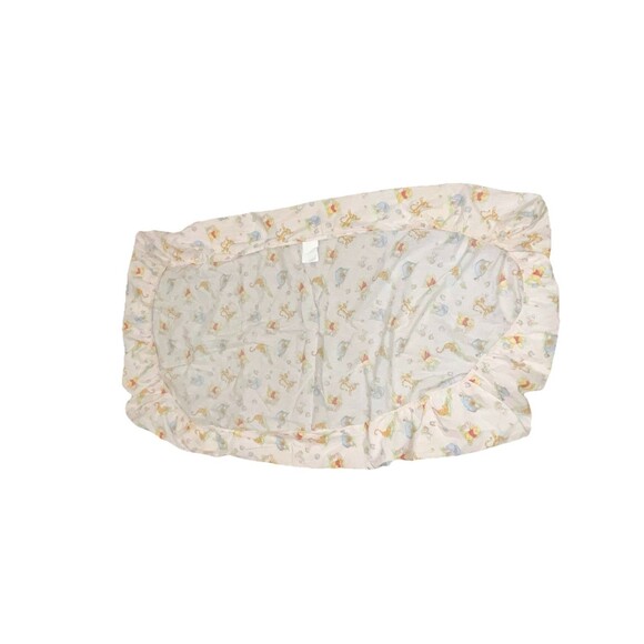 Vintage 90s Disney Winnie the Pooh Fitted Crib Sheet Pooh Honey Tigger - Picture 4 of 5